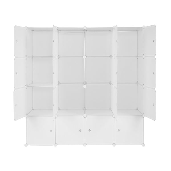 4-Storey 16-Grid Cube Wardrobe – Modular Storage Organizer for Home