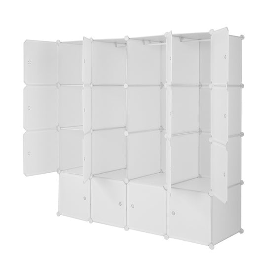 4-Storey 16-Grid Cube Wardrobe – Modular Storage Organizer for Home