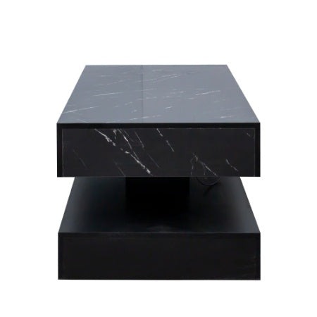 LED Coffee Table with Storage Drawers – Modern Living Room Furniture with LED Lights