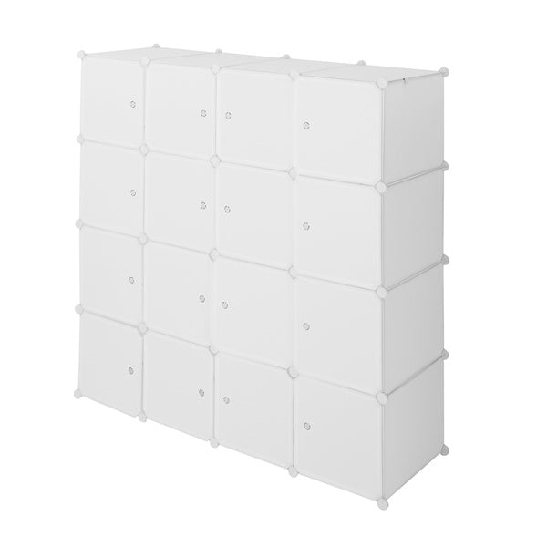 4-Storey 16-Grid Cube Wardrobe – Modular Storage Organizer for Home
