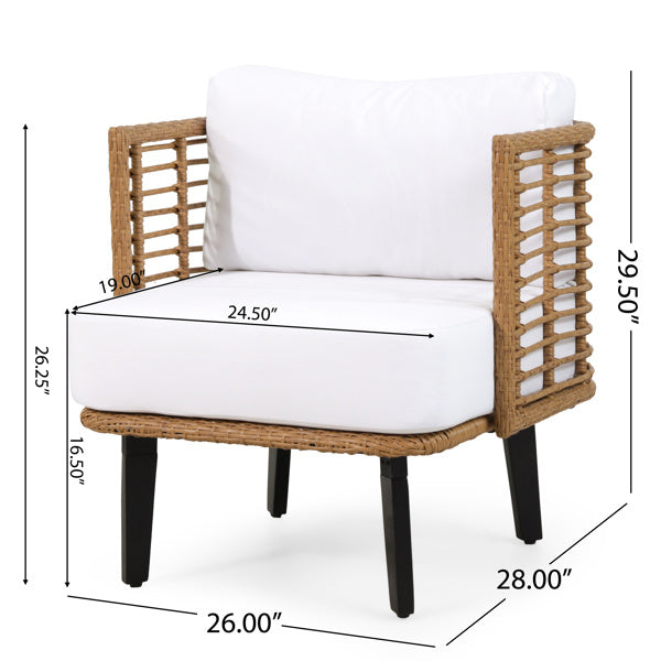 Modern Upholstered Club Chair with Wooden Legs – Stylish Accent Chair for Living Room & Bedroom