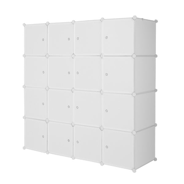 4-Storey 16-Grid Cube Wardrobe – Modular Storage Organizer for Home