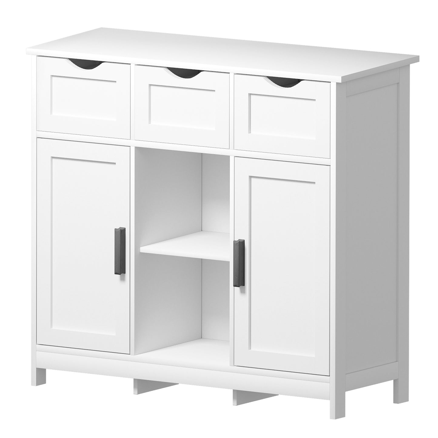 White Storage Cabinet for Living Room, Bedroom & Bathroom | Home Decor Furniture