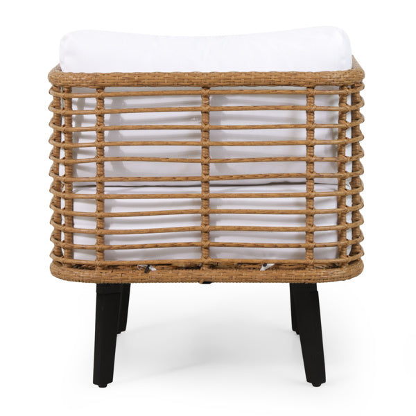 Modern Upholstered Club Chair with Wooden Legs – Stylish Accent Chair for Living Room & Bedroom
