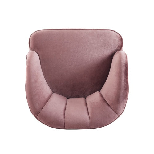 Modern Upholstered Barrel Accent Chair with Sturdy Wooden Legs – Comfortable Living Room Armchair