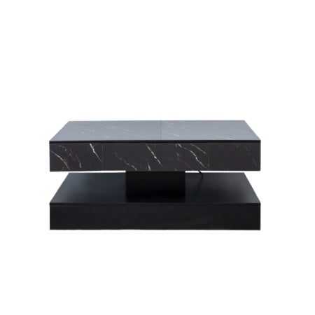LED Coffee Table with Storage Drawers – Modern Living Room Furniture with LED Lights