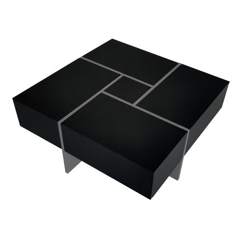 Unique Coffee Table with 4 Hidden Storage Compartments – Modern Living Room