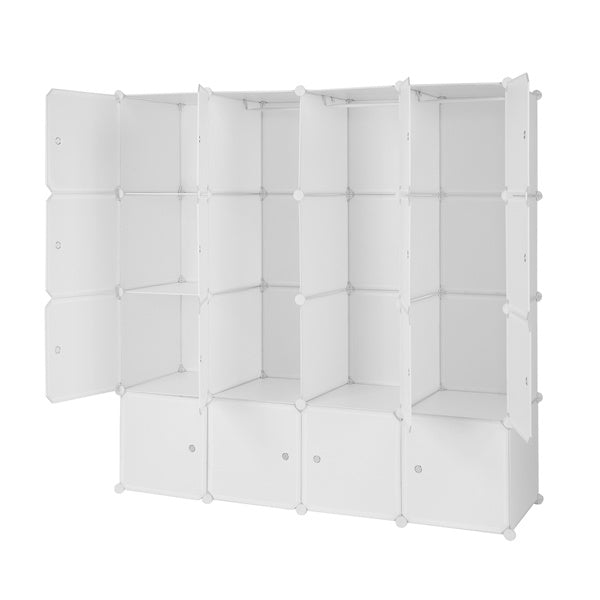 4-Storey 16-Grid Cube Wardrobe – Modular Storage Organizer for Home