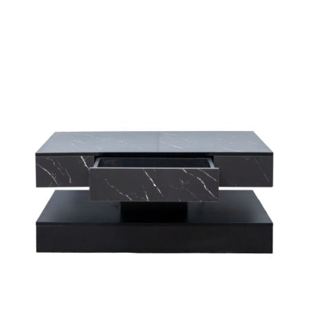 LED Coffee Table with Storage Drawers – Modern Living Room Furniture with LED Lights