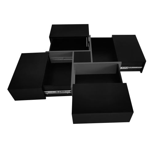 Unique Coffee Table with 4 Hidden Storage Compartments – Modern Living Room