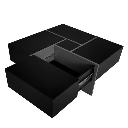 Unique Coffee Table with 4 Hidden Storage Compartments – Modern Living Room